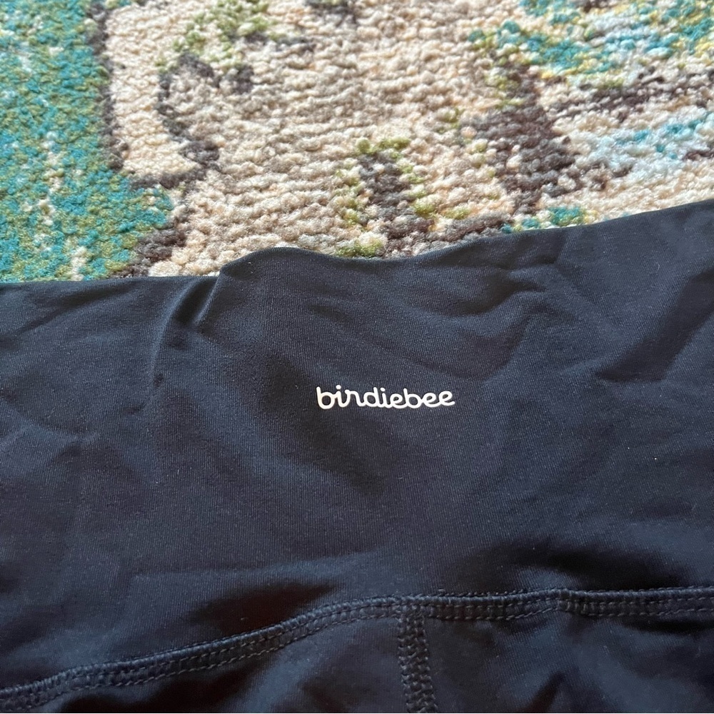 Black Birdiebee mini athletic spandex shorts - Picture 3 of 5